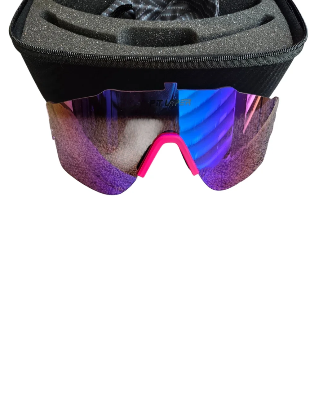 Pit Viper Neon Yellow & Hot Pink Shield Sunglasses